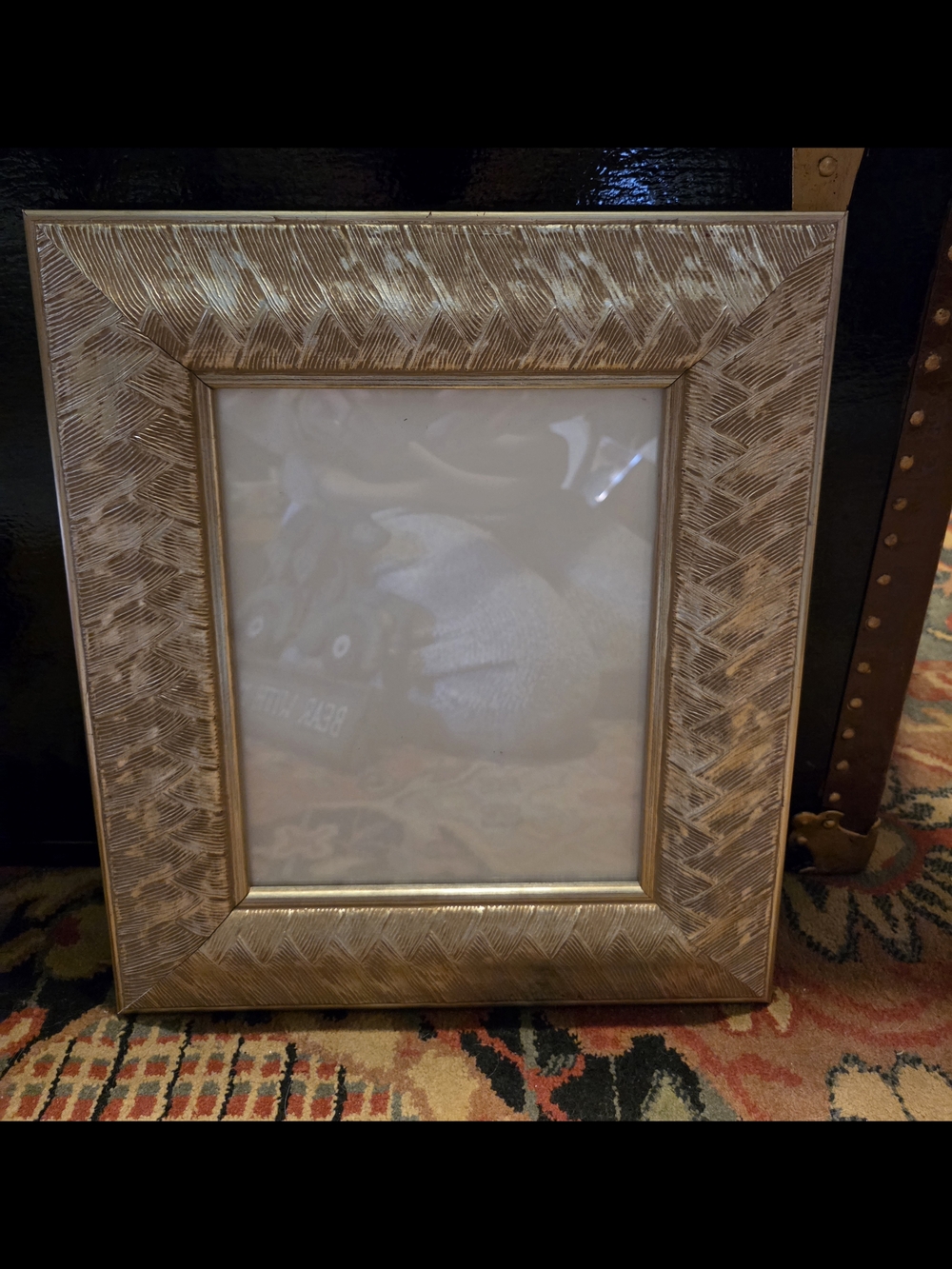 Gold Textured Photo Frame -